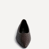 Talina Brown Faux Leather Ballet Flats