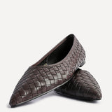 Talina Brown Faux Leather Ballet Flats