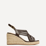 Tamed Brown Woven Espadrille Wedges