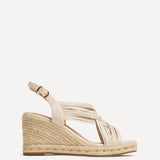 Tamed Nude Woven Espadrille Wedges