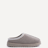 Tammy Ash Grey Faux Suede Slippers