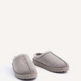 Tammy Ash Grey Faux Suede Slippers