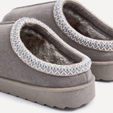 Tammy Ash Grey Faux Suede Slippers