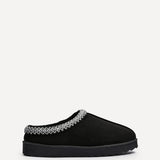 Tammy Black Faux Suede Slippers