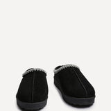 Tammy Black Faux Suede Slippers