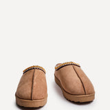 Tammy Chestnut Faux Suede Slippers