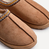 Tammy Chestnut Faux Suede Slippers