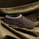 Tammy Leopard Print Faux Suede Slippers