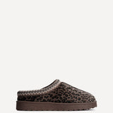 Tammy Leopard Print Faux Suede Slippers