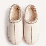 Tammy Beige Faux Suede Slippers