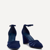Tasha Navy Scuba Mesh Court Heels
