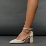 Sydney Nude Square Toe Court Heels