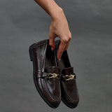 Affluent Brown Faux Leather Loafers