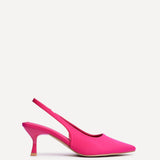 Tavia Fuchsia Scuba Slingback Court Heels