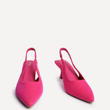 Tavia Fuchsia Scuba Slingback Court Heels