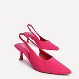 Tavia Fuchsia Scuba Slingback Court Heels