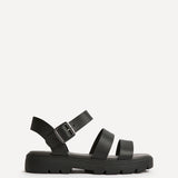 Tayla Wide Fit Black Gladiator Sandals