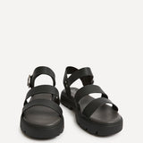 Tayla Wide Fit Black Gladiator Sandals
