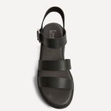 Tayla Wide Fit Black Gladiator Sandals