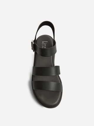 Tayla Wide Fit Black Gladiator Sandals