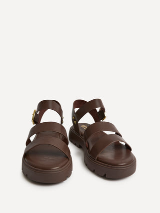 Tayla Wide Fit Brown Gladiator Sandals