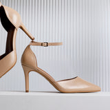 Thea Camel Faux Leather Stiletto Court Heels