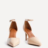 Thea Camel Faux Leather Stiletto Court Heels
