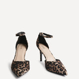 Thea Leopard Print Stiletto Court Heels