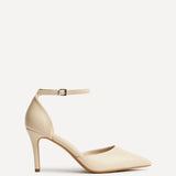 Thea Nude Faux Leather Stiletto Court Heels