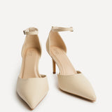 Thea Nude Faux Leather Stiletto Court Heels