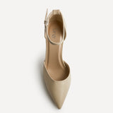 Thea Nude Faux Leather Stiletto Court Heels