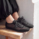 Theory Black Mesh Trainers