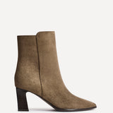 Thorn Brown Block Heeled Ankle Boots