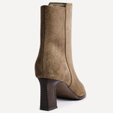 Thorn Brown Block Heeled Ankle Boots