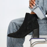 Thrive Black Block Heeled Boots