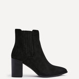Thrive Black Block Heeled Boots