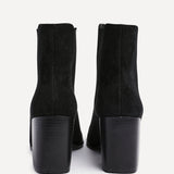 Thrive Black Block Heeled Boots