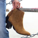 Thrive Tan Block Heeled Boots