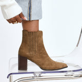 Thrive Tan Block Heeled Boots