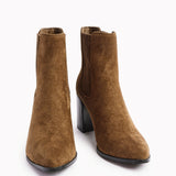 Thrive Tan Block Heeled Boots
