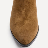 Thrive Tan Block Heeled Boots