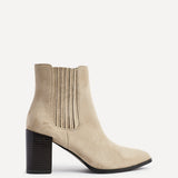 Thrive Taupe Block Heeled Boots