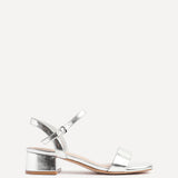 Tillie Silver Faux Leather Low Heels