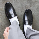 Tommaso Mens Black Faux Leather Loafers