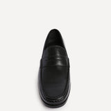 Tommaso Mens Black Faux Leather Loafers