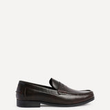 Tommaso Mens Brown Faux Leather Loafers