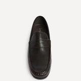 Tommaso Mens Brown Faux Leather Loafers