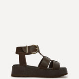 Tori Brown Gladiator Flatform Sandals