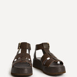Tori Brown Gladiator Flatform Sandals