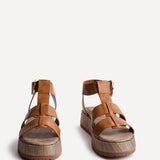 Tori Tan Gladiator Flatform Sandals